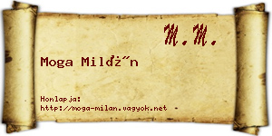 Moga Milán névjegykártya